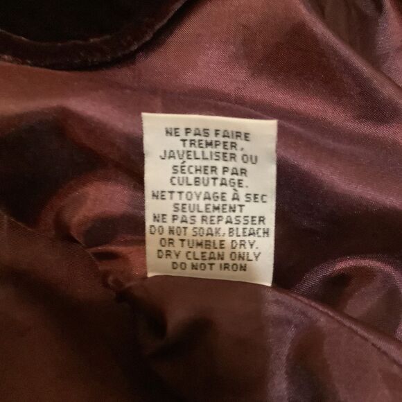 Simons Contemporaine-Velvet Burgundy Blazer-Rayon/Silk-Sz L-Goth-Old Money - Picture 7 of 9